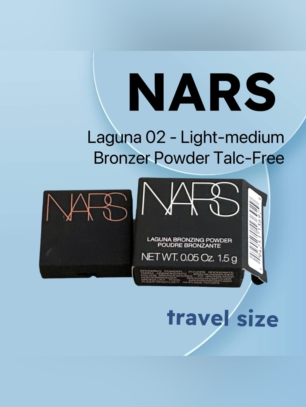 🇺🇸🆕NIB NARS |TRAVEL| Iconic Talc-free Laguna Bronzer Powder 02 Light-medium